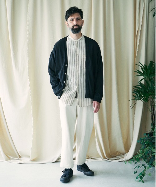 【美品】  unfil / アンフィル | 2022SS high twist suvin cotton smooth-knit oversized cardigan スビンゴールド オーバーサイズ コットン ロング カーディガン | 1 | ライトベージュ | レディース 美品】 unfil / アンフィル | 2022SS high twist suvin cotton