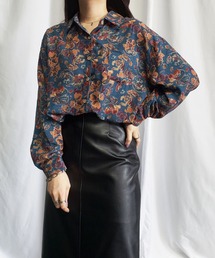 me+em select | レトロ花柄オーバーシャツ(シャツ/ブラウス)