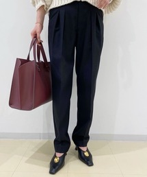 Mila Owen | 裾たまり2タックテーパードパンツ(スラックス)