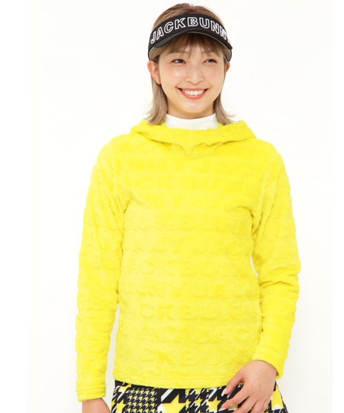 Jack Bunny!!】ロゴジャガード フリース フルオーバー フーディ