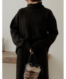 Re:EDIT | ケーブル編みリサイクルニットプルオーバー(ニット/セーター)