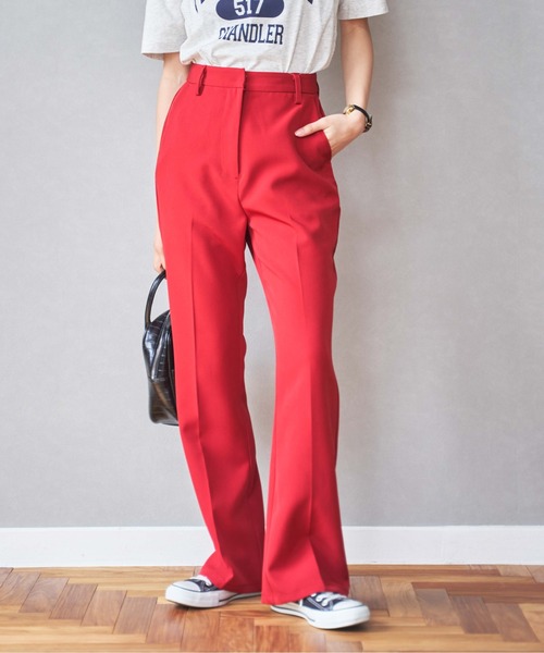 WEGO（ウィゴー）の「WEGO/カラーセミフレアスラックス（スラックス・レディース・ブラック/レッド/オレンジ系その他3/その他1/その他2/ケリーグリーン/ピンク/ブルー/ブルー系その他/アイボリー/ライトイエロー・SMALL/MEDIUM）」の9枚目の写真