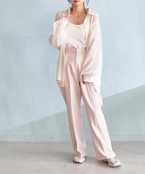 WEGO（ウィゴー）の「WEGO/カラーセミフレアスラックス（スラックス・レディース・ブラック/レッド/オレンジ系その他3/その他1/その他2/ケリーグリーン/ピンク/ブルー/ブルー系その他/アイボリー/ライトイエロー・SMALL/MEDIUM）」の18枚目の写真