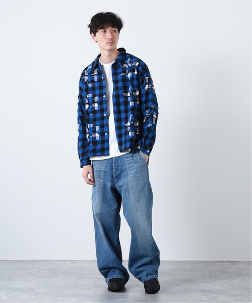niche.（ニッチ）の「【niche./ニッチ】Fiower Cut Work Nel Shirts（シャツ/ブラウス・メンズ・レッド/ブルー・LARGE/X-LARGE）」の13枚目の写真