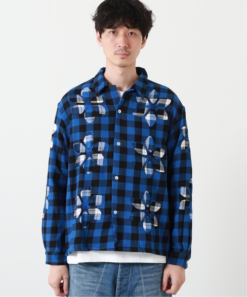 niche.（ニッチ）の「【niche./ニッチ】Fiower Cut Work Nel Shirts（シャツ/ブラウス・メンズ・レッド/ブルー・LARGE/X-LARGE）」の9枚目の写真