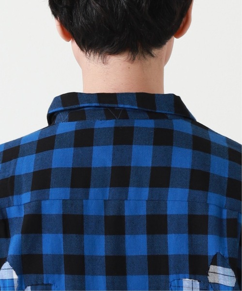 niche.（ニッチ）の「【niche./ニッチ】Fiower Cut Work Nel Shirts（シャツ/ブラウス・メンズ・レッド/ブルー・LARGE/X-LARGE）」の7枚目の写真