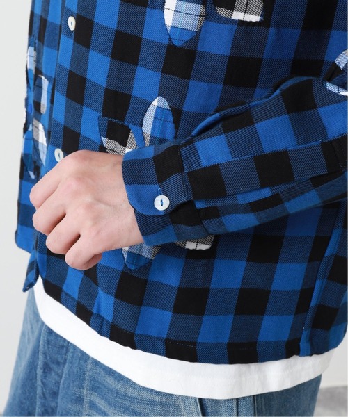 niche.（ニッチ）の「【niche./ニッチ】Fiower Cut Work Nel Shirts（シャツ/ブラウス・メンズ・レッド/ブルー・LARGE/X-LARGE）」の5枚目の写真