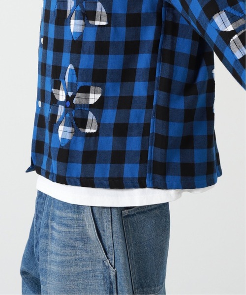 niche.（ニッチ）の「【niche./ニッチ】Fiower Cut Work Nel Shirts（シャツ/ブラウス・メンズ・レッド/ブルー・LARGE/X-LARGE）」の4枚目の写真