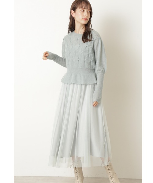 JILL STUART(ジルスチュアート)の「マディシンセットワンピース(ワンピース・レディース・ブラック/ライトグリーン・2)」の3枚目の写真