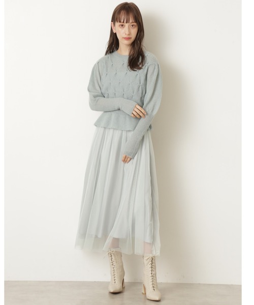 JILL STUART(ジルスチュアート)の「マディシンセットワンピース(ワンピース・レディース・ブラック/ライトグリーン・2)」の4枚目の写真