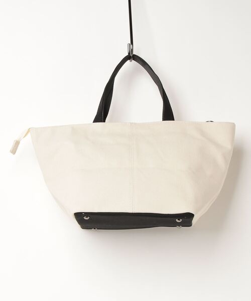 MAISON BREEZE（メゾンブリーズ）の「コンパクトながら中はポケット豊富の強い味方◎【MAISON BREEZE】デイリーキャンバスランチトート KNF（トートバッグ・レディース・ホワイト/グリーン・FREE）」の7枚目の写真