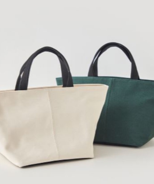 MAISON BREEZE（メゾンブリーズ）の「コンパクトながら中はポケット豊富の強い味方◎【MAISON BREEZE】デイリーキャンバスランチトート KNF（トートバッグ・レディース・ホワイト/グリーン・FREE）」の8枚目の写真