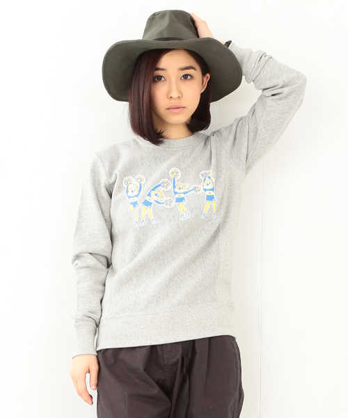 BEAMS CHAMPION リバースウィーブ クルーネック スウェット グレー Champion / ロゴ リバースウィーブ(R) クルーネック スウェットシャツ