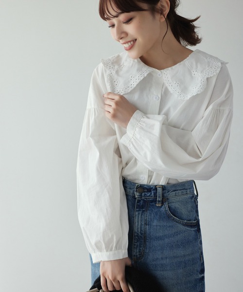 Edit Sheen（エディットシーン）の「デザインカラーブラウス（シャツ/ブラウス・レディース・ホワイト・MEDIUM）」の20枚目の写真