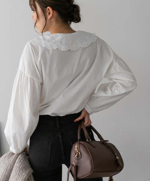 Edit Sheen（エディットシーン）の「デザインカラーブラウス（シャツ/ブラウス・レディース・ホワイト・MEDIUM）」の9枚目の写真