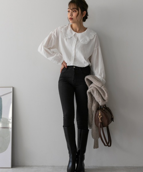 Edit Sheen（エディットシーン）の「デザインカラーブラウス（シャツ/ブラウス・レディース・ホワイト・MEDIUM）」の10枚目の写真