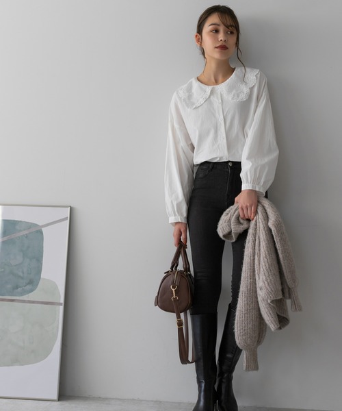 Edit Sheen（エディットシーン）の「デザインカラーブラウス（シャツ/ブラウス・レディース・ホワイト・MEDIUM）」の11枚目の写真