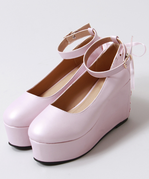 WEGO（ウィゴー）の「WEGO/バックリボンパンプス（パンプス・レディース・ホワイト/ブラック/ピンク・MEDIUM/LARGE）」の7枚目の写真