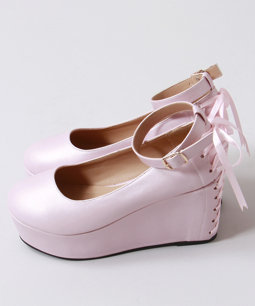 WEGO（ウィゴー）の「WEGO/バックリボンパンプス（パンプス・レディース・ホワイト/ブラック/ピンク・MEDIUM/LARGE）」の8枚目の写真