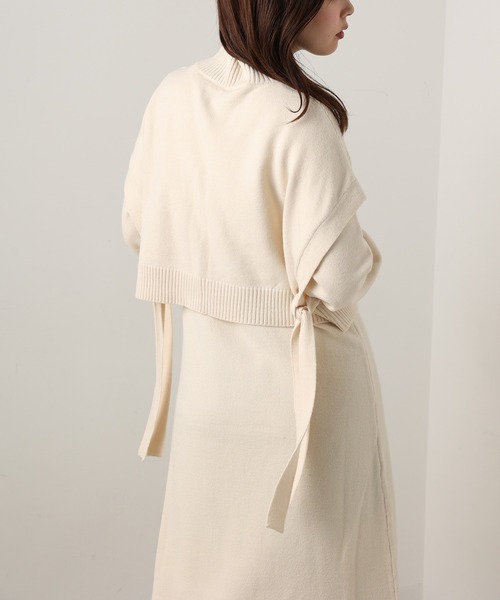 natural couture(ナチュラルクチュール)の「【WEB限定カラー有り】ケーブルベスト×ニットワンピースセット(ワンピース・レディース・チャコールグレー/オフホワイト/ピンク/モカ/ラベンダー・FREE)」の20枚目の写真