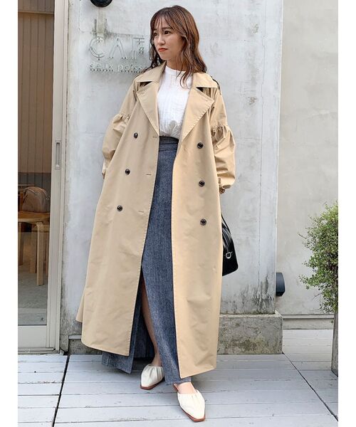 dazzlin（ダズリン）の「ボリュームレディトレンチコート（トレンチコート・レディース・ベージュ/グレー・SMALL/MEDIUM）」の14枚目の写真