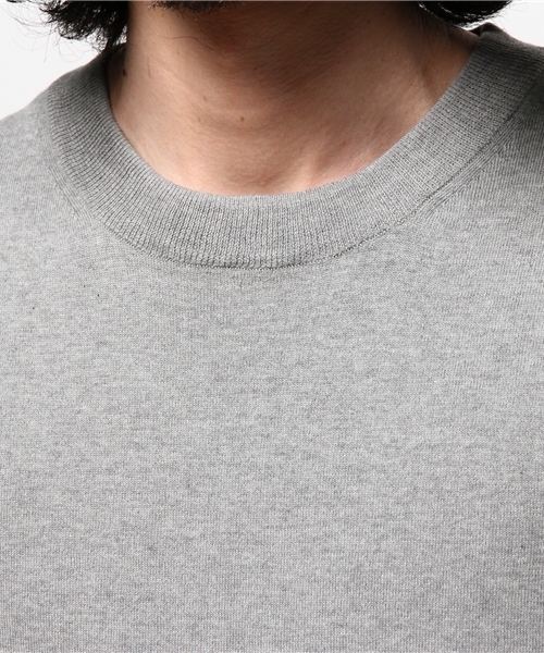 KATHARINE HAMNETT LONDON （キャサリンハムネットロンドン）の「【LAB】 ORGANIC HIGAGE PULLOVER / LABオーガニックハイゲージプルオーバーニット（ニット/セーター・メンズ・グレー/ネイビー/アイボリー・SMALL/LARGE/MEDIUM）」の7枚目の写真