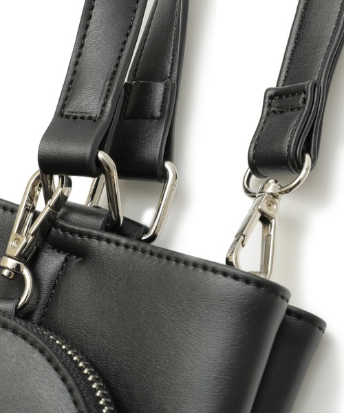 UNION STATION（ユニオンステーション）の「【コインケース付き】2WAYヴィンテージ調スクエアミニショルダーバッグ（トートバッグ・メンズ・ブラック/ブラック系その他・FREE）」の20枚目の写真