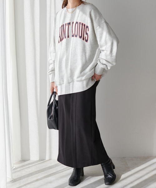 DISCOAT（ディスコート）の「ハイウエストナロースカート（スカート・レディース・ブラック/アイボリー/モカ・FREE）」の10枚目の写真