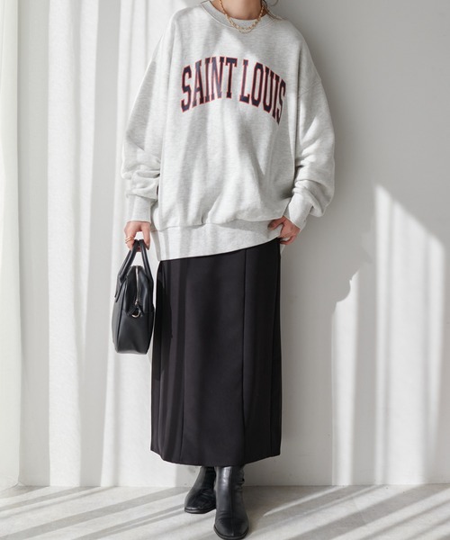 DISCOAT（ディスコート）の「ハイウエストナロースカート（スカート・レディース・ブラック/アイボリー/モカ・FREE）」の15枚目の写真