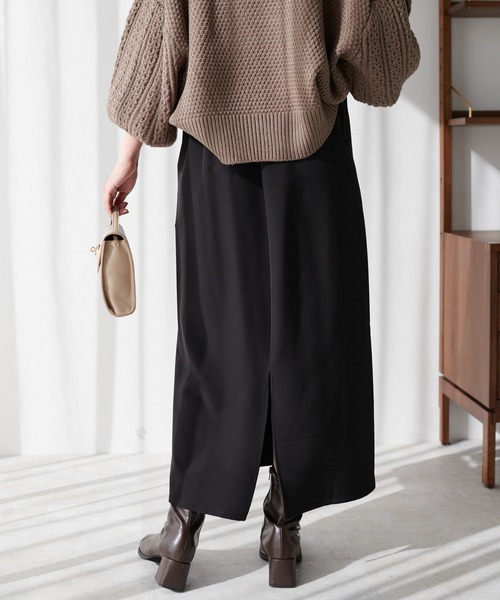 DISCOAT（ディスコート）の「ハイウエストナロースカート（スカート・レディース・ブラック/アイボリー/モカ・FREE）」の17枚目の写真