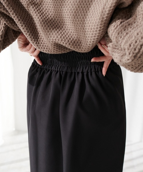 DISCOAT（ディスコート）の「ハイウエストナロースカート（スカート・レディース・ブラック/アイボリー/モカ・FREE）」の7枚目の写真