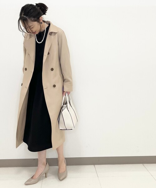 DRESKIP(ドレスキップ)の「◆【通勤/セレモニー】防花粉トレンチコート(トレンチコート・レディース・ブラック/ベージュ/ライトグリーン・02/03/04)」の4枚目の写真