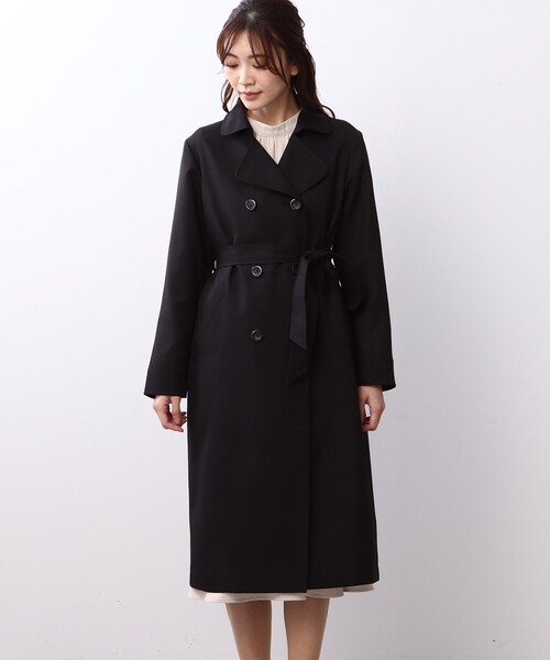 DRESKIP(ドレスキップ)の「◆【通勤/セレモニー】防花粉トレンチコート(トレンチコート・レディース・ブラック/ベージュ/ライトグリーン・02/03/04)」の5枚目の写真