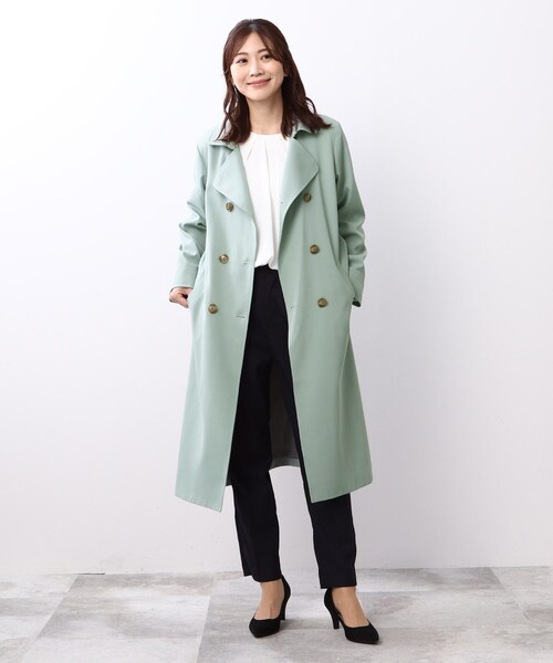 DRESKIP(ドレスキップ)の「◆【通勤/セレモニー】防花粉トレンチコート(トレンチコート・レディース・ブラック/ベージュ/ライトグリーン・02/03/04)」の19枚目の写真