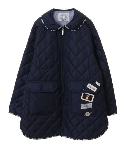 ピンクハウス サークル タグ パッチワーク ナイロン コート ピンクハウス サークル タグ パッチワーク ナイロン コート