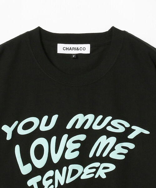 Ray BEAMS(レイビームス)の「CHARI&CO × Ray BEAMS / 別注 LOVE ME TENDER Tシャツ(Tシャツ/カットソー・レディース・ブラック・ONE SIZE)」の6枚目の写真