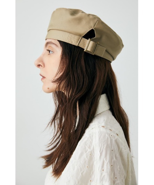 MOUSSY(マウジー)の「CANVAS ベレー(ハンチング/ベレー帽・レディース・ブラック/ベージュ・FREE)」の5枚目の写真