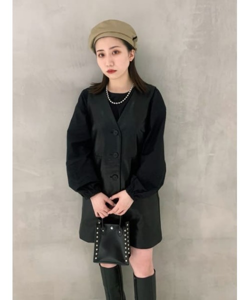 MOUSSY(マウジー)の「CANVAS ベレー(ハンチング/ベレー帽・レディース・ブラック/ベージュ・FREE)」の20枚目の写真