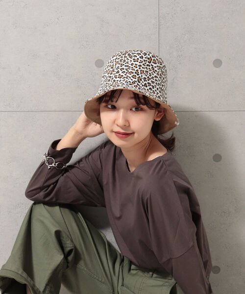 fredy repit(フレディレピ)の「レオパードチューリップリバーHAT(ハット・レディース・ブラック系その他3/ベージュ系その他3・FREE)」の1枚目の写真