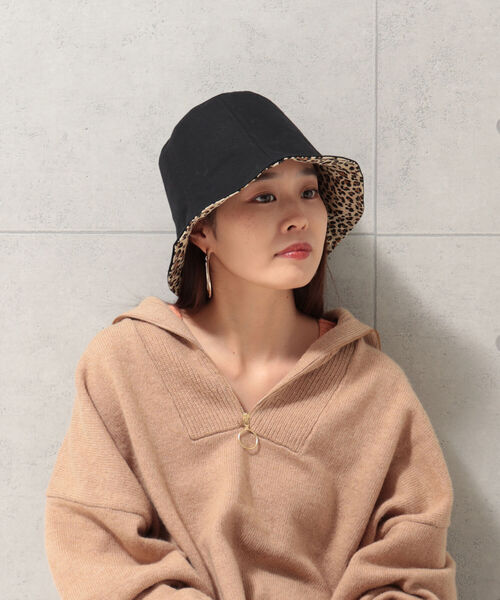 fredy repit(フレディレピ)の「レオパードチューリップリバーHAT(ハット・レディース・ブラック系その他3/ベージュ系その他3・FREE)」の13枚目の写真