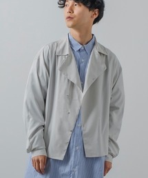 アシンメトリー ショート丈 シャツジャケット