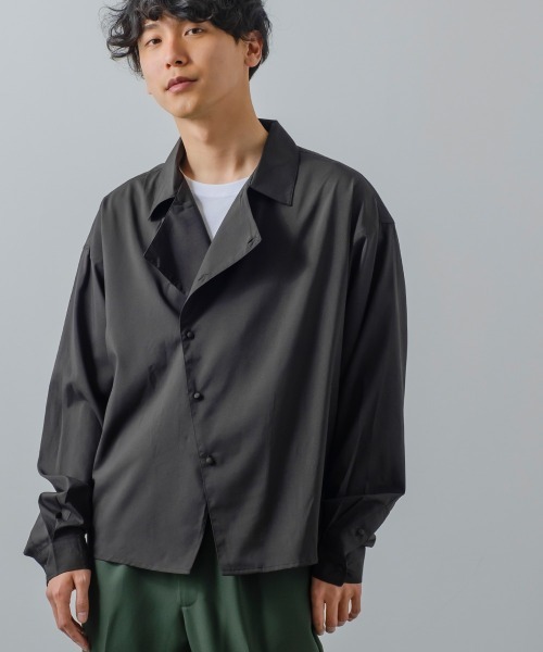 improves(インプローブス)の「アシンメトリー ショート丈 シャツジャケット(その他アウター・メンズ・グレー/ブルー/ブラック/グリーン・MEDIUM/LARGE)」の7枚目の写真