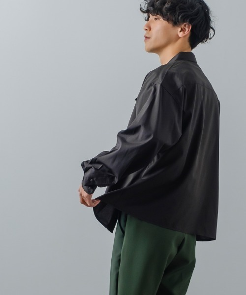 improves(インプローブス)の「アシンメトリー ショート丈 シャツジャケット(その他アウター・メンズ・グレー/ブルー/ブラック/グリーン・MEDIUM/LARGE)」の10枚目の写真