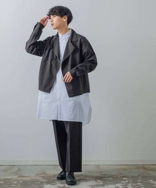 improves(インプローブス)の「アシンメトリー ショート丈 シャツジャケット(その他アウター・メンズ・グレー/ブルー/ブラック/グリーン・MEDIUM/LARGE)」の5枚目の写真