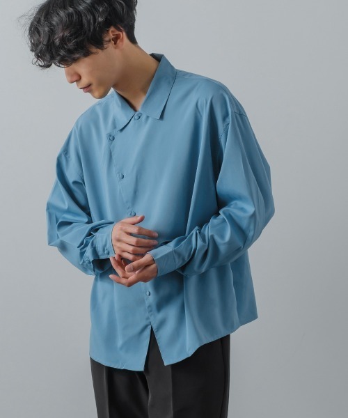 improves(インプローブス)の「アシンメトリー ショート丈 シャツジャケット(その他アウター・メンズ・グレー/ブルー/ブラック/グリーン・MEDIUM/LARGE)」の6枚目の写真