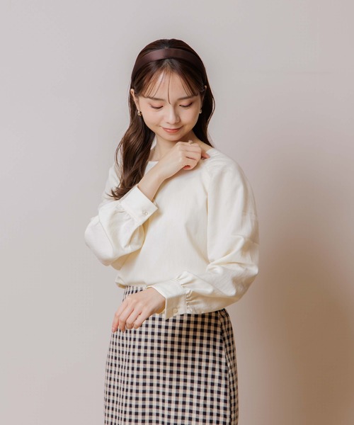 flower（フラワー）の「ウィングギャザーブラウス（Tシャツ/カットソー・レディース・アイボリー/ホワイト・FREE）」の21枚目の写真