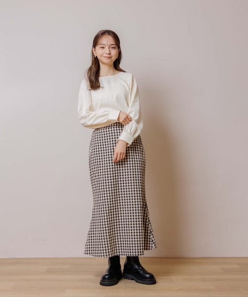 flower（フラワー）の「ウィングギャザーブラウス（Tシャツ/カットソー・レディース・アイボリー/ホワイト・FREE）」の6枚目の写真