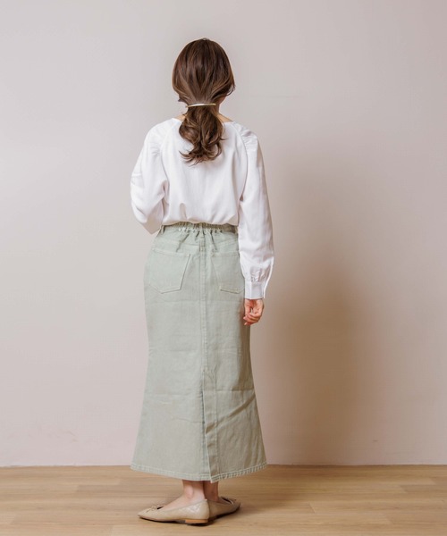 flower（フラワー）の「ウィングギャザーブラウス（Tシャツ/カットソー・レディース・アイボリー/ホワイト・FREE）」の4枚目の写真