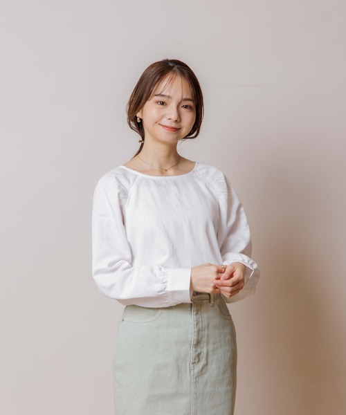 flower（フラワー）の「ウィングギャザーブラウス（Tシャツ/カットソー・レディース・アイボリー/ホワイト・FREE）」の11枚目の写真