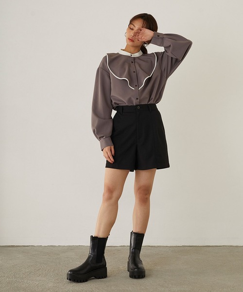 179/WG(イチナナキュウダブルジー)の「カットソーショートパンツ(その他パンツ・レディース・ブラック/ブラウン/グリーン・MEDIUM)」の18枚目の写真